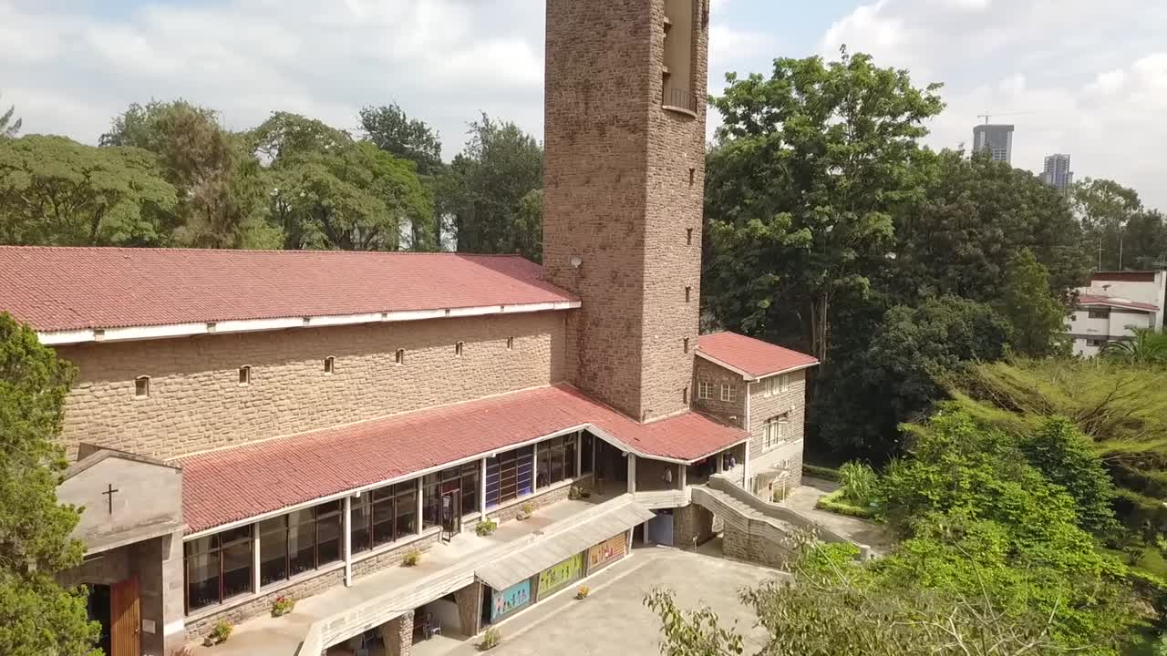 Areal view of the Saint Paul's Catholic Church in Nairobi Kenya, East Africa