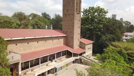 areal view of the saint paul's catholic church in nairobi kenya, east africa
