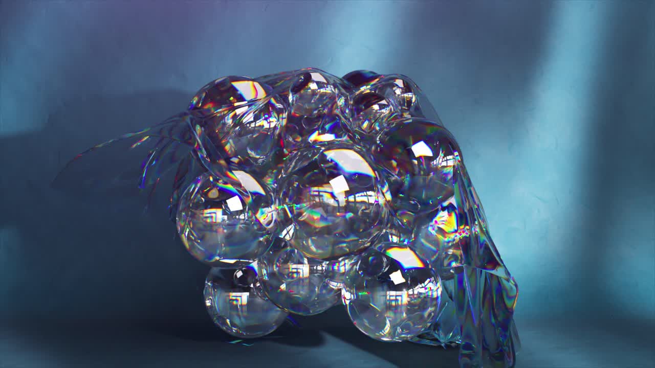 추상적인 거품 조각