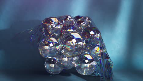 escultura de burbujas abstractas