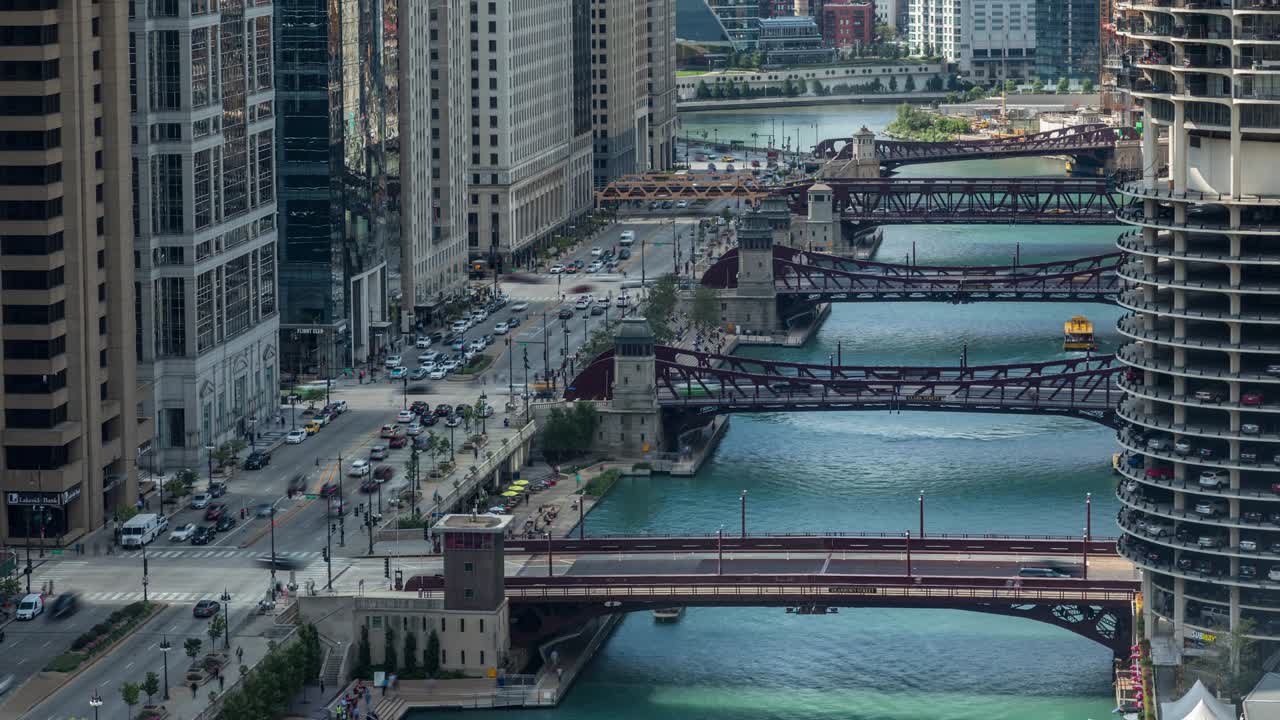 시카고 다운타운 강 보트 및 교통 일 시간 간격