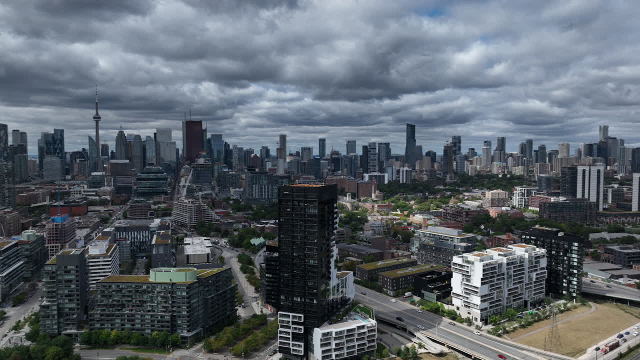 vista panorámica del horizonte del centro de toronto