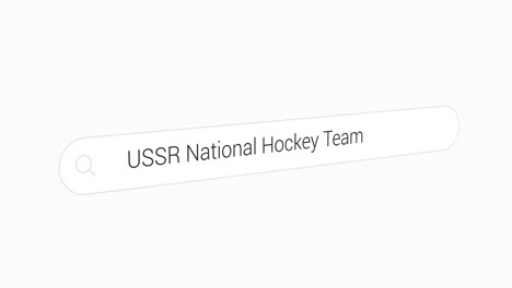 Escribiendo-Equipo-Nacional-De-Hockey-De-La-Urss-En-El-Cuadro-De-Búsqueda-De-La-Computadora