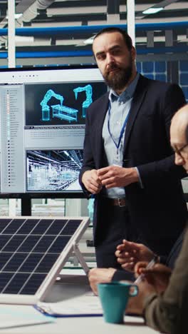 vertical video factory research and development team analyzes solar cell prototypes