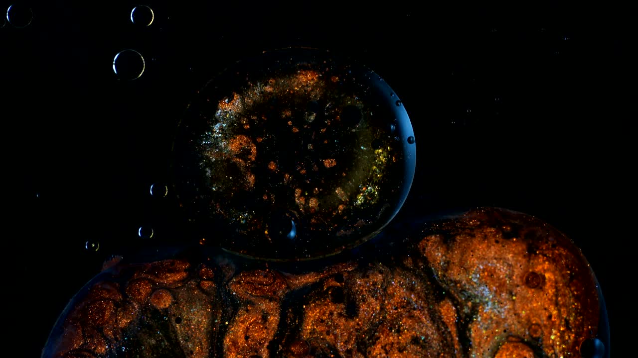 fondo de burbujas de aceite líquido abstracto