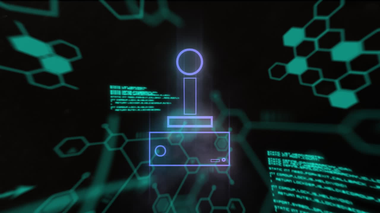 게임 패드 아이콘을 통해 데이터 처리의 애니메이션