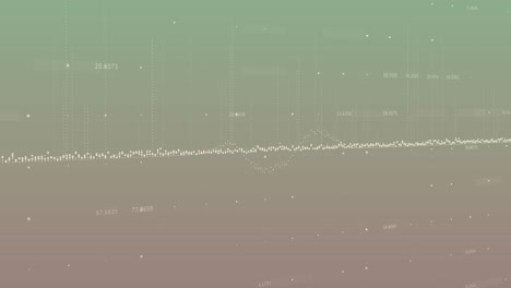 animación del procesamiento de datos financieros sobre un fondo verde