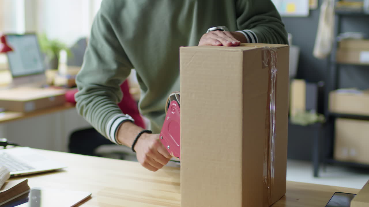 Packing boxes for delivery