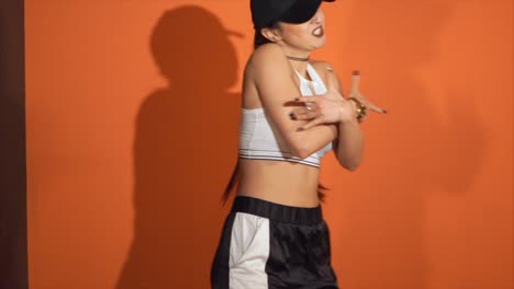 woman in sportswear posing