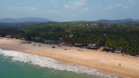 aerial view of a tropical beach in goa, india