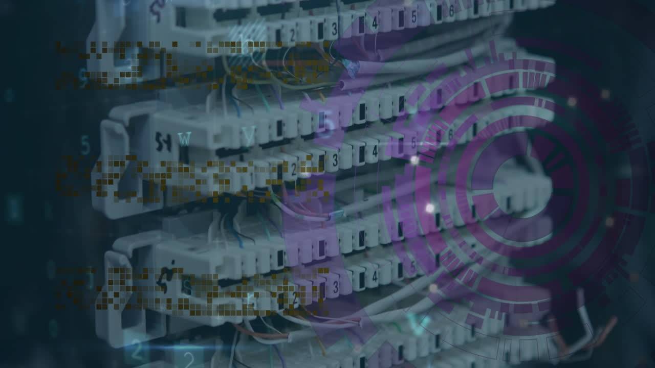 Animation of scope scanning and data processing over server room