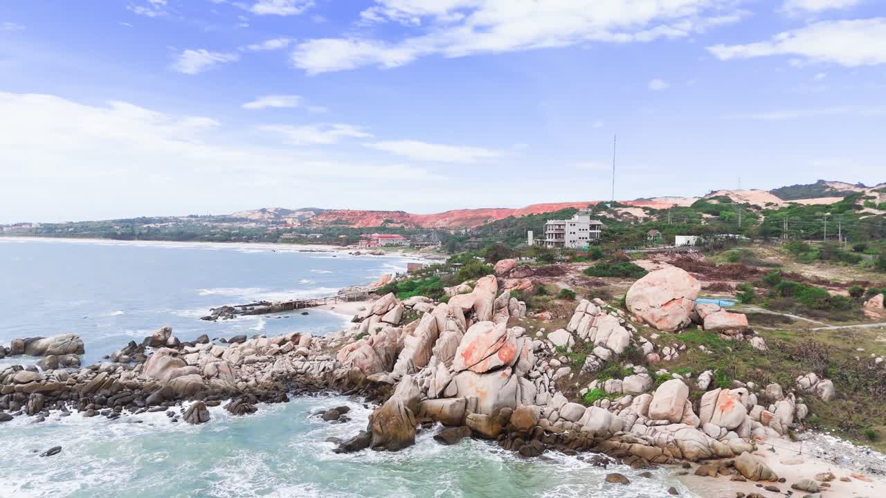 아름다운 해안선의 공중 풍경.