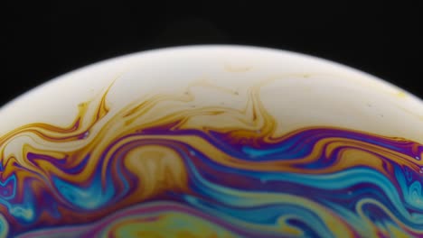 Vibrant Iridescent Soap Bubble Abstract Macro
