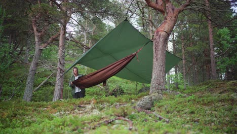 hamaca para acampar