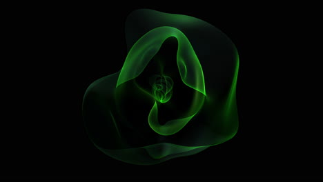 fantasy and futuristic green smoke on black gradient