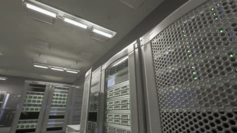 server room with rows of racks