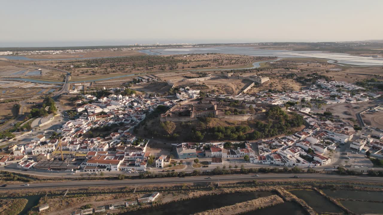 vista aérea panorámica de castro marim, algarve