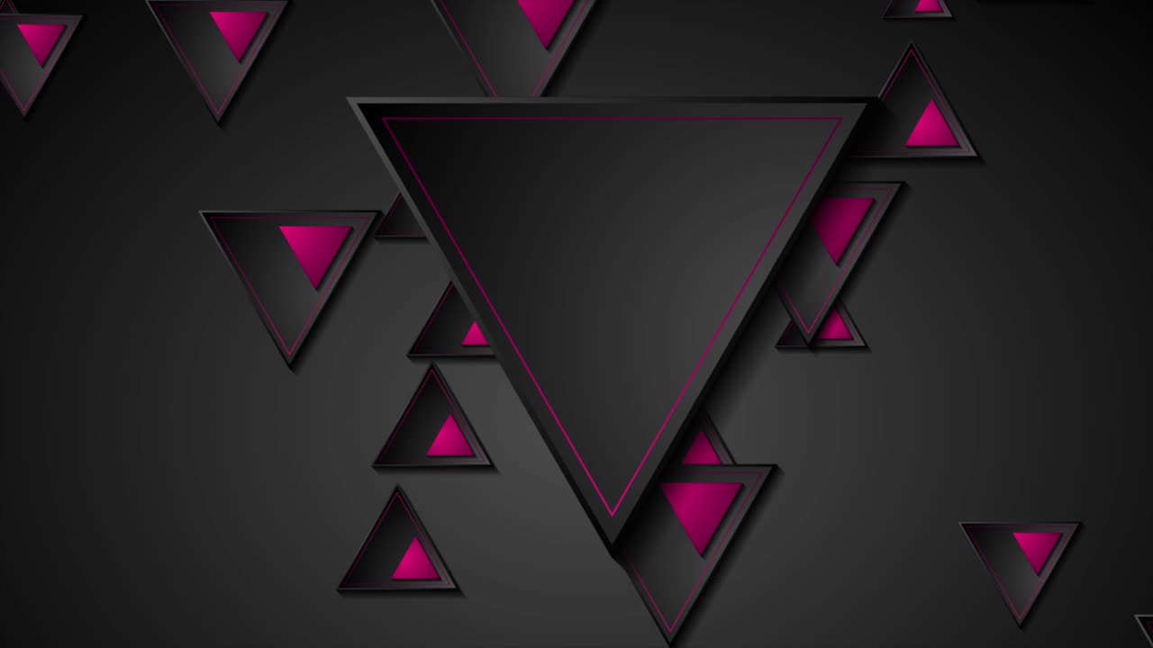 triángulos negros y púrpuras fondo de movimiento geométrico abstracto