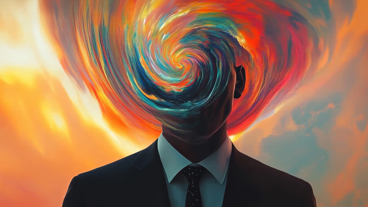 Abstract Businessman Portrait