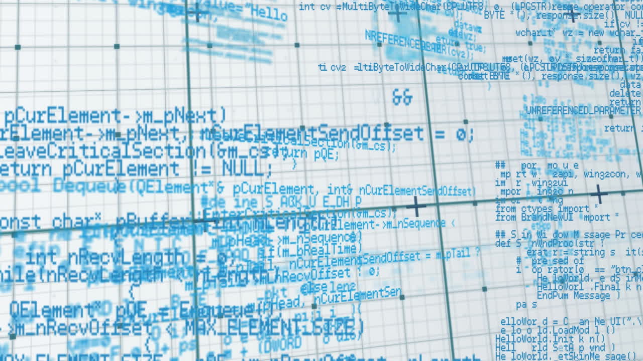 Animation of data processing over grid