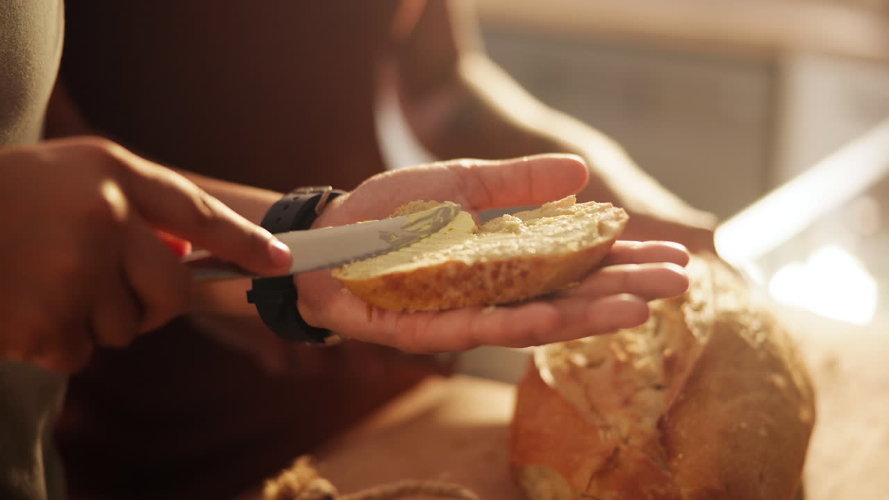 버터  조각을 준비하는 것