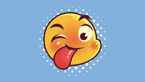 cute emoticon happy face character animation