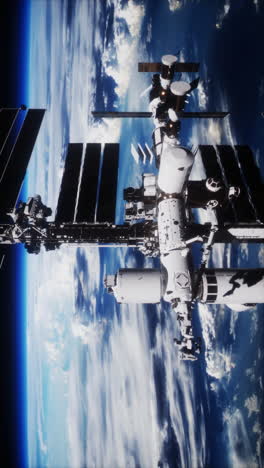 estación espacial internacional en órbita alrededor de la tierra