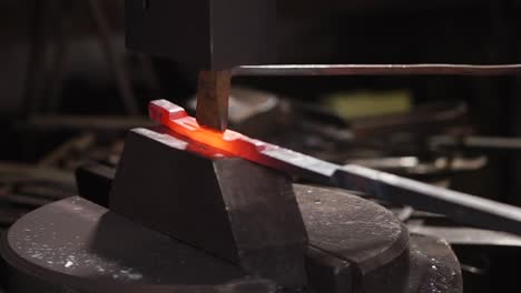 blacksmith forging hot metal