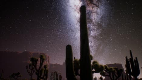 la vía láctea sobre el desierto de utah, ee.uu.