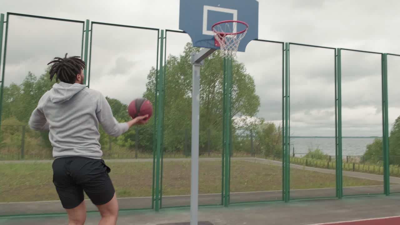 Playing Basketball Outdoors