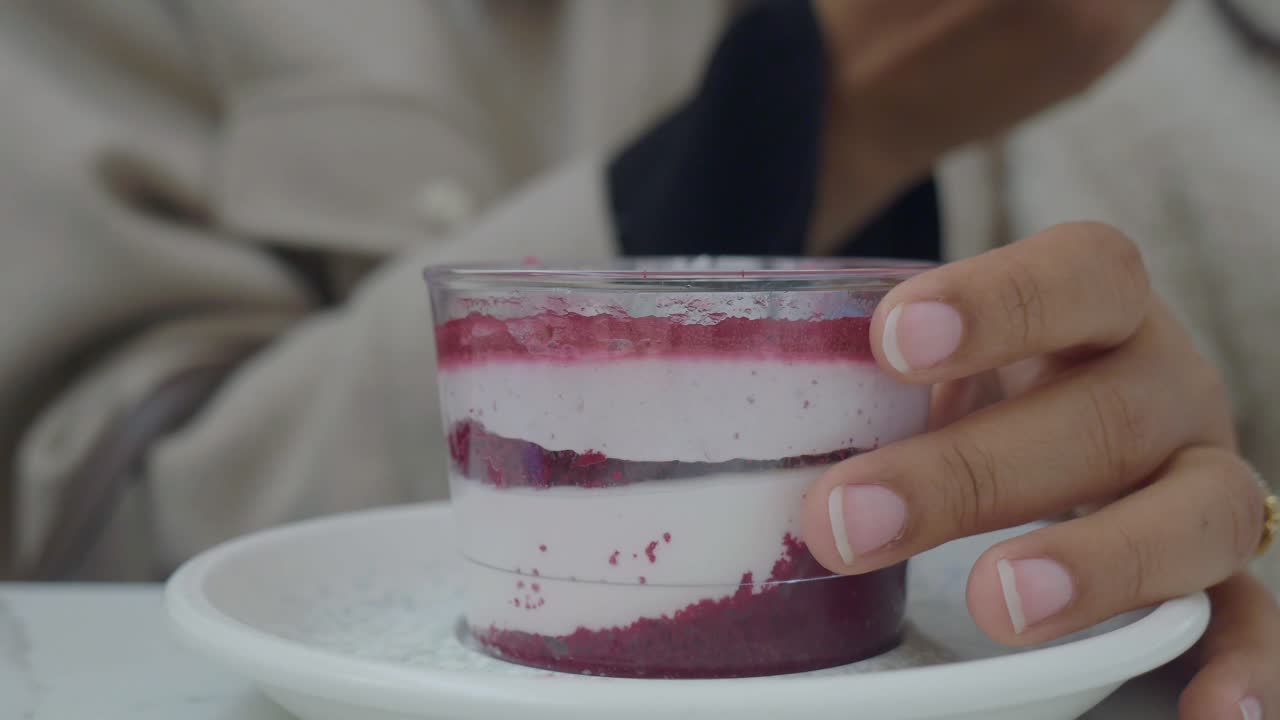 Eating a Layered Dessert