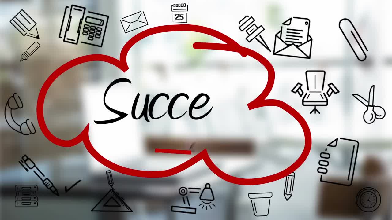 구름 흐름 차트를 그리는 사업가