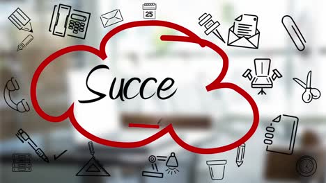 hombre de negocios dibujando un gráfico de flujo de nubes