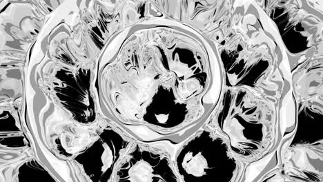 abstract black and white fluid art