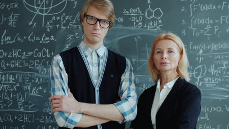 teacher and student in classroom