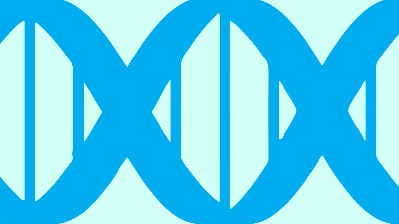 색 배경에서 움직이는 dna 스트랜드 아이콘의 애니메이션