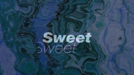 animation of text sweet on colourful background