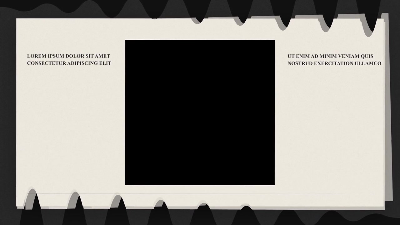 Minimalist Graphic Template with Placeholder for Video Content