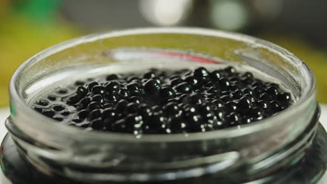 caviar in a glass jar