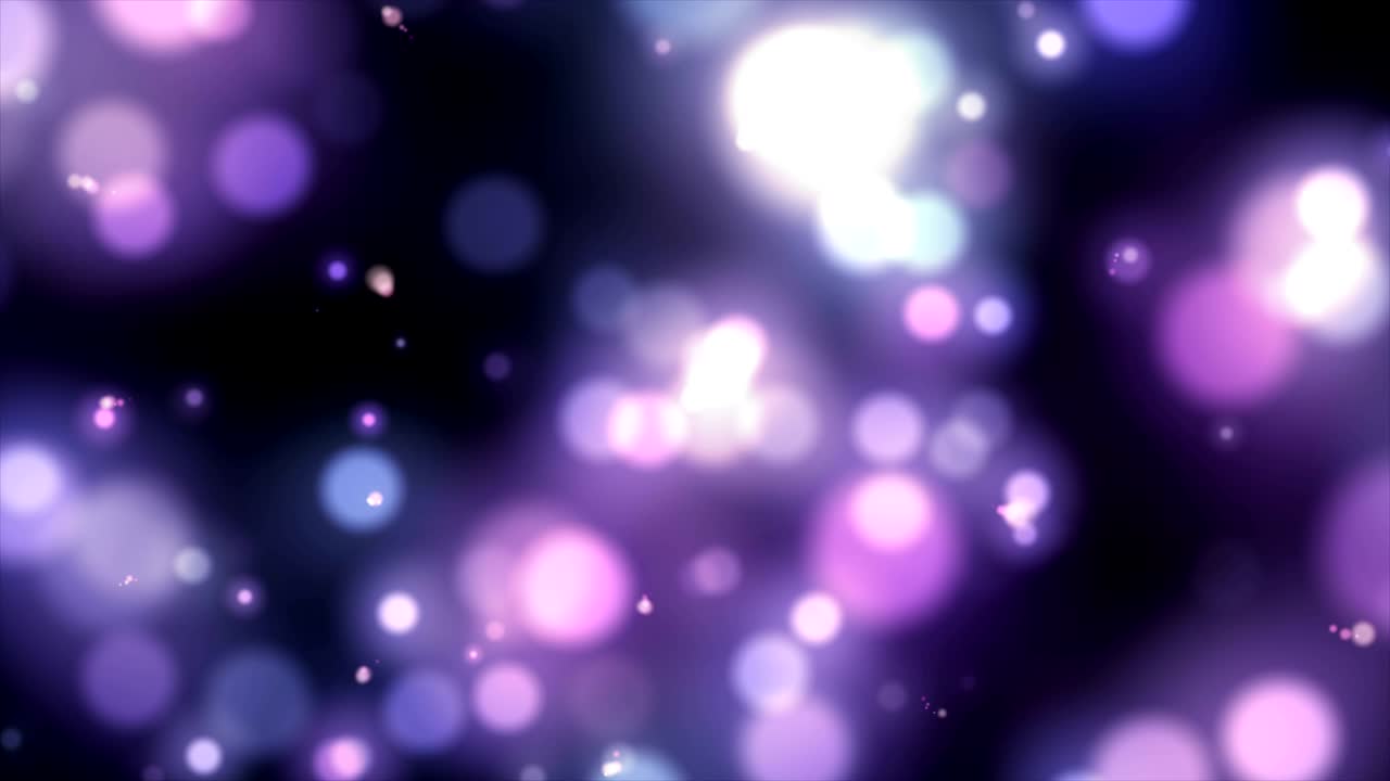 animación de desfocado de partículas de fondo abstractas de 4k con grano procesado