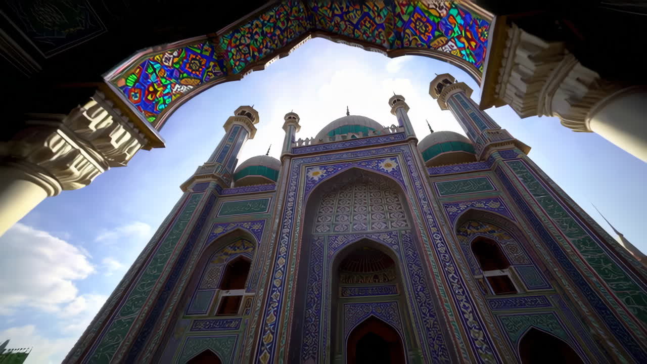 Detailed Views of Intricate Islamic Architecture and Colorful Tilework