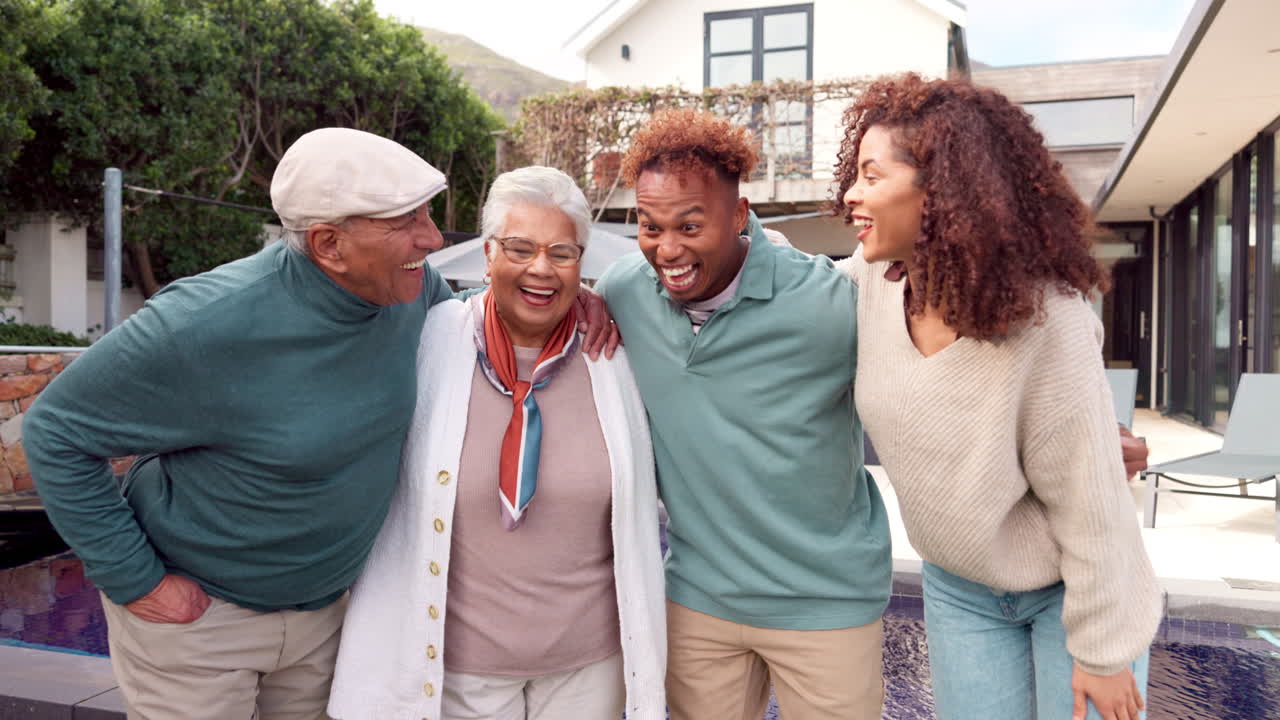 Happy Multigenerational Family Gathering