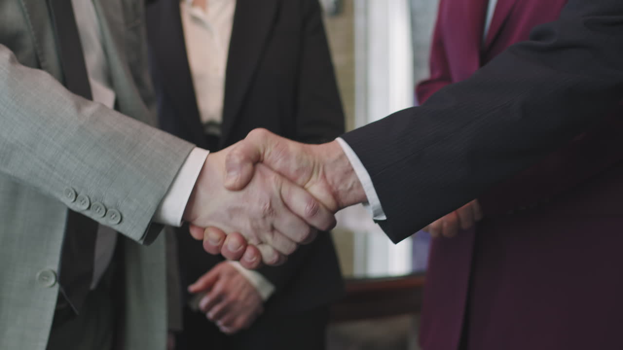 Two Foreign Affairs Ministers Shaking Hands