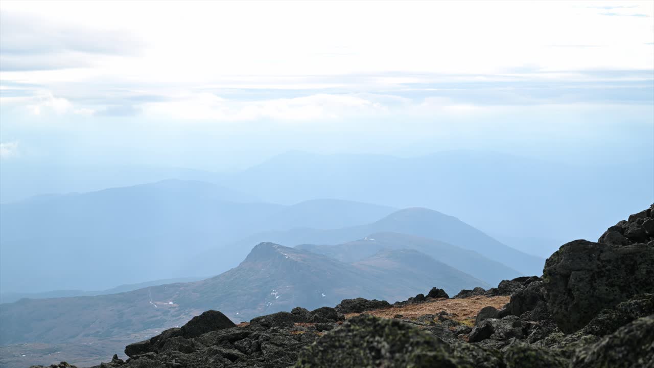 뉴햄프셔의 워싱턴 산 꼭대기에서 타임 스