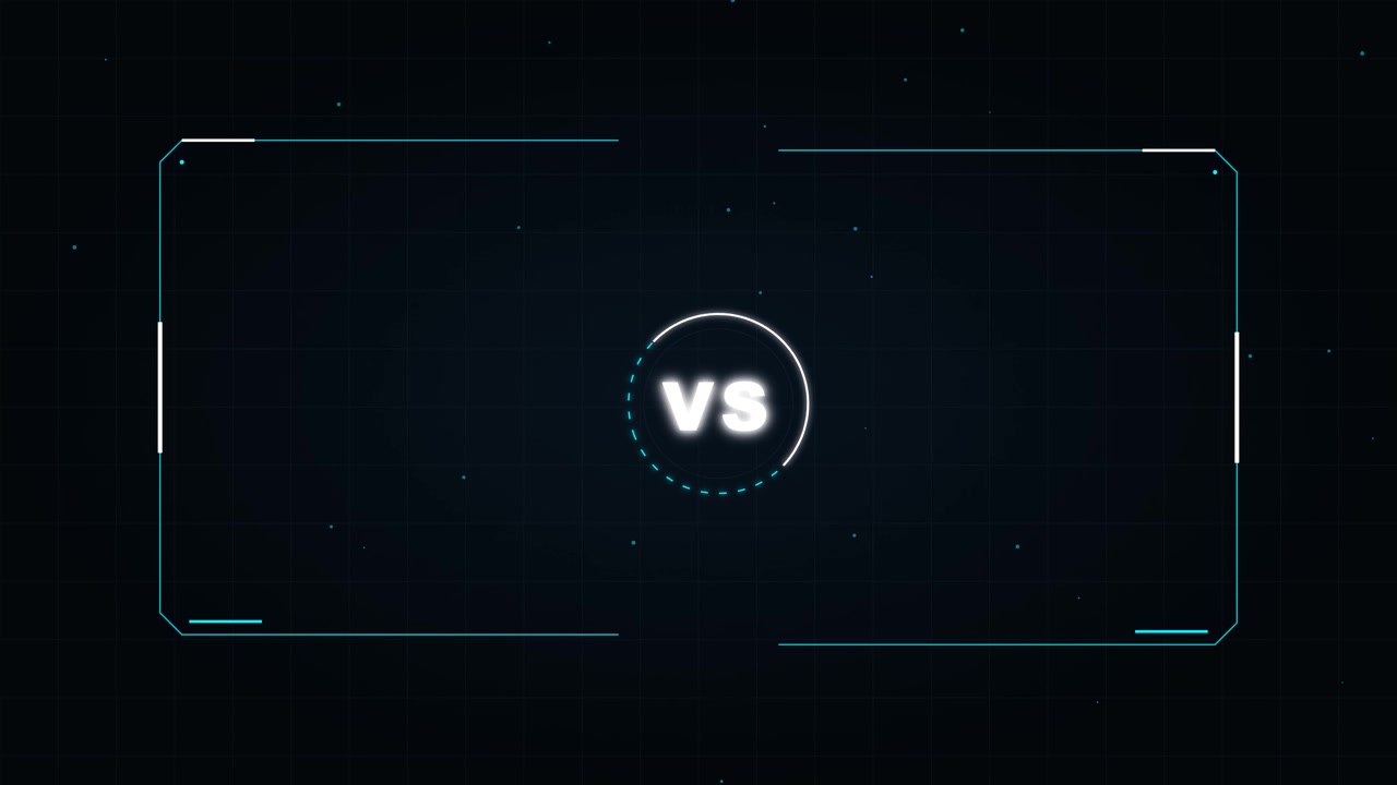 Grafica animata per schermata di scontro con elementi HUD