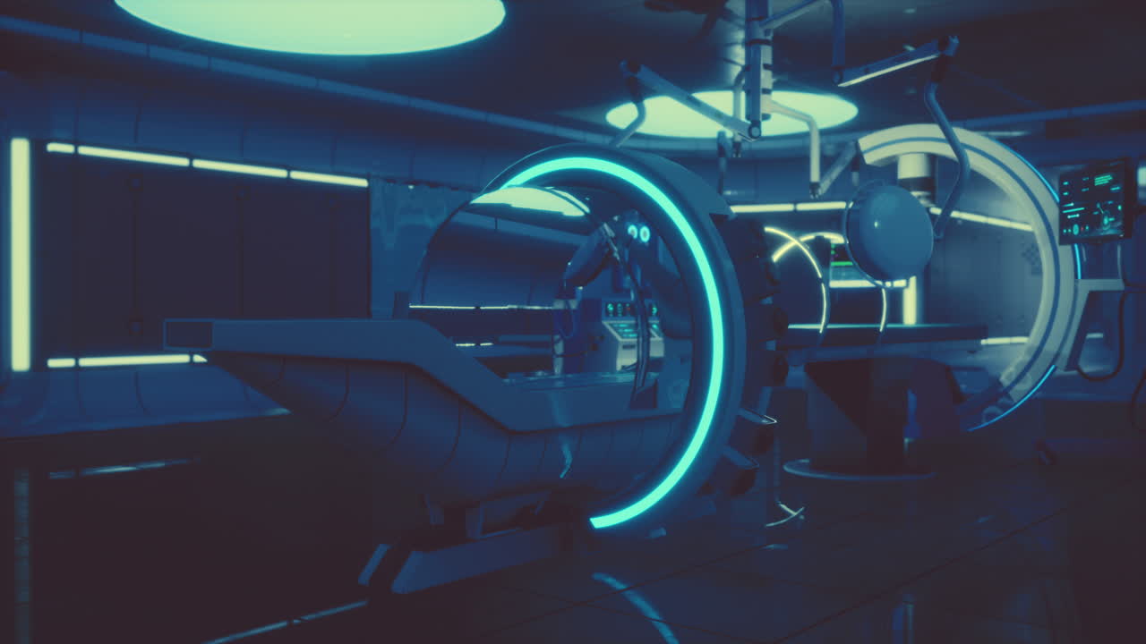 미래의 mri 자기 공명 실험실