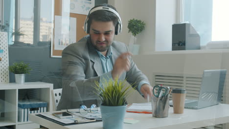 frustrated businessman in office