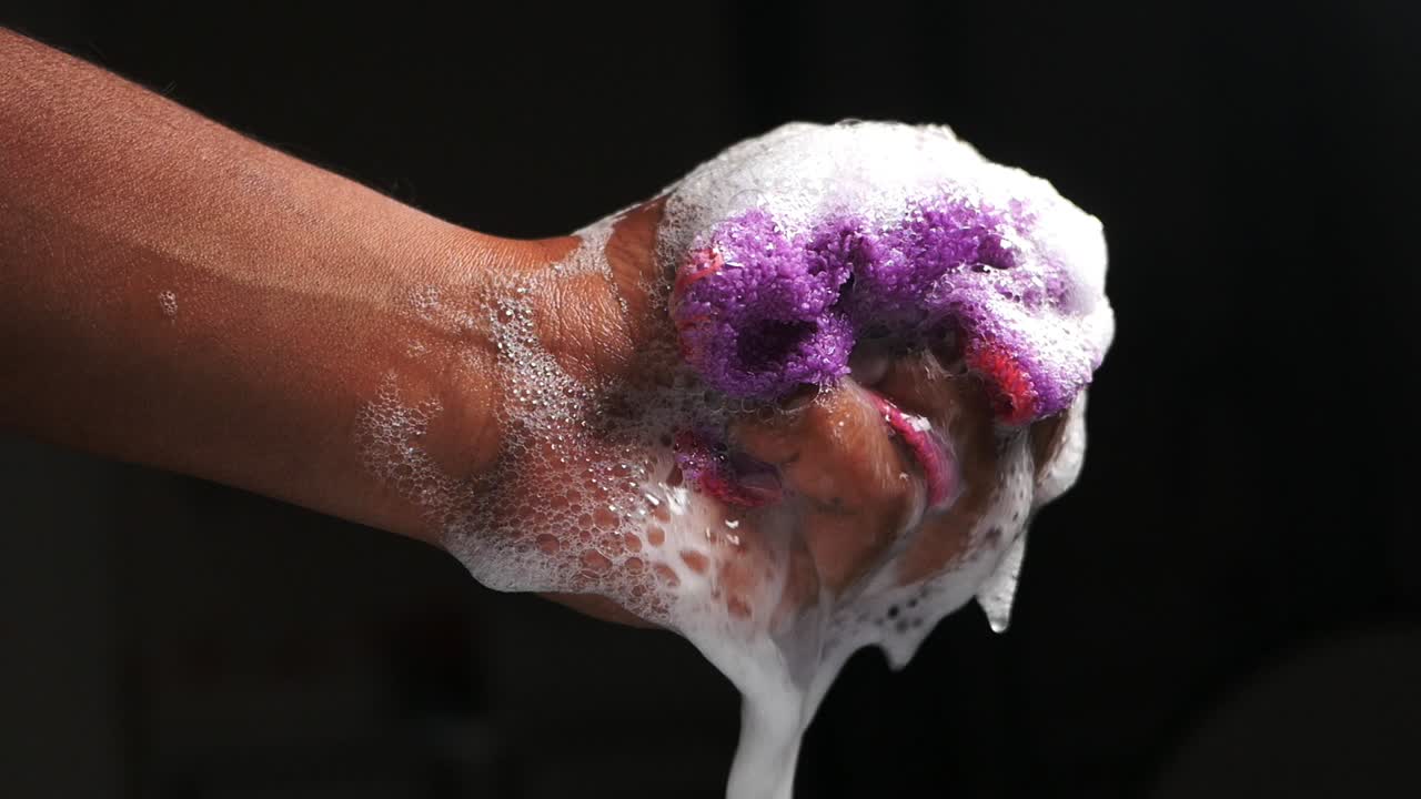 Hand Washing with a Sponge