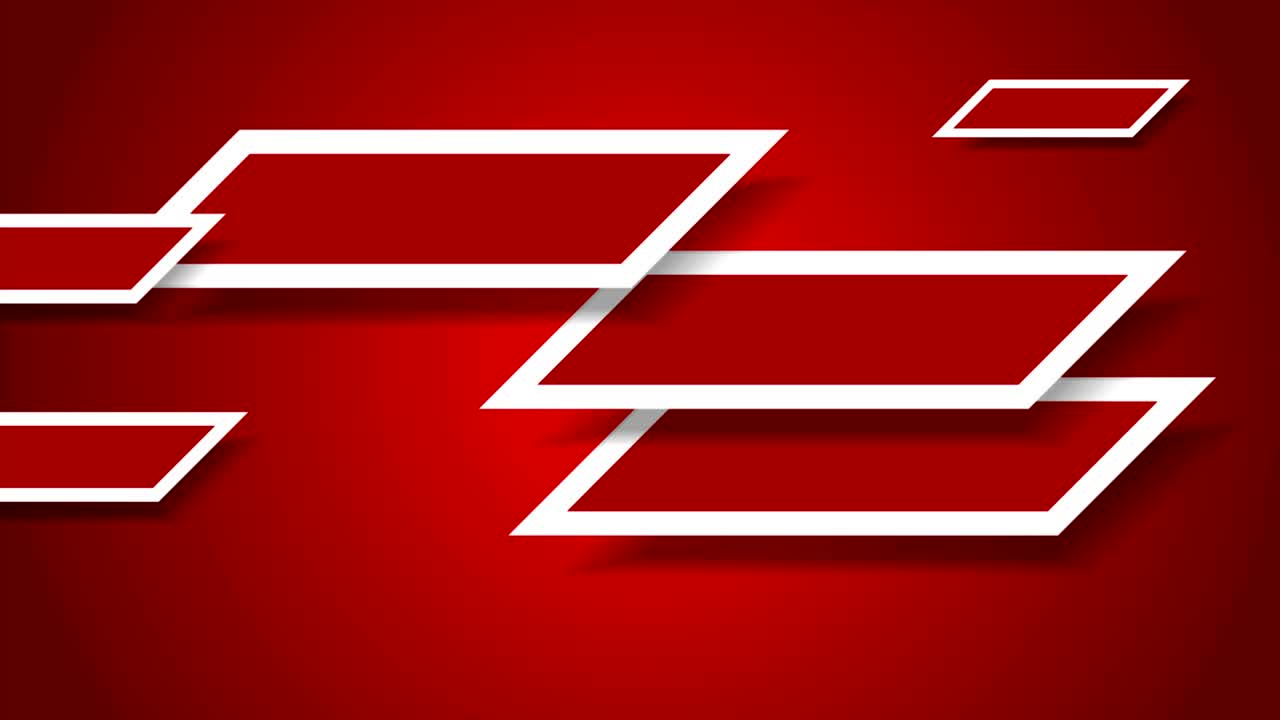 animación de video abstracta de tecnología roja brillante