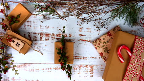 christmas gift wrapping ideas: simple and rustic holiday decor